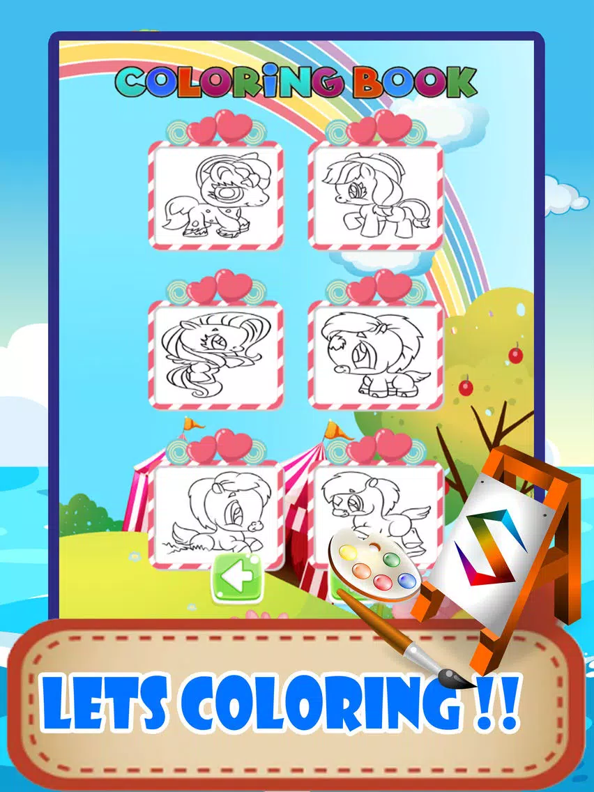 Zrzuty ekranu Pony Animal Coloring Pages Little Book Painting iPad 