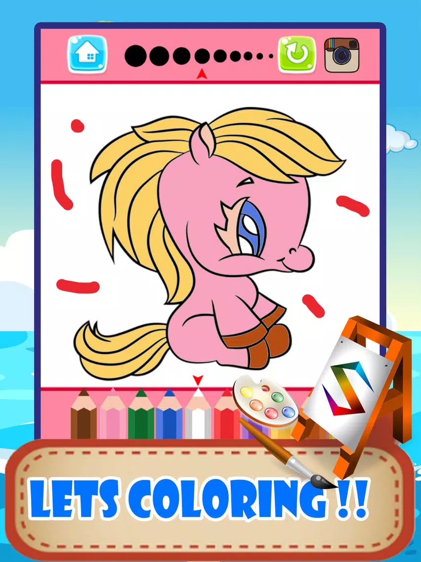 Zrzuty ekranu Pony Animal Coloring Pages Little Book Painting iPad 