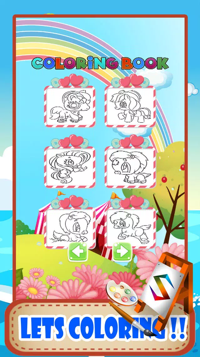 Zrzuty ekranu Pony Animal Coloring Pages Little Book Painting