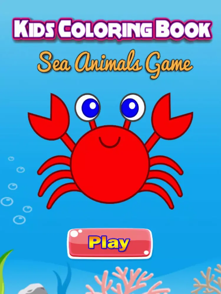 Sea Animals Coloring Book - Underwater Drawing Pages and Painting Learning skill Games For Kid & Toddler iPad  Screenshots