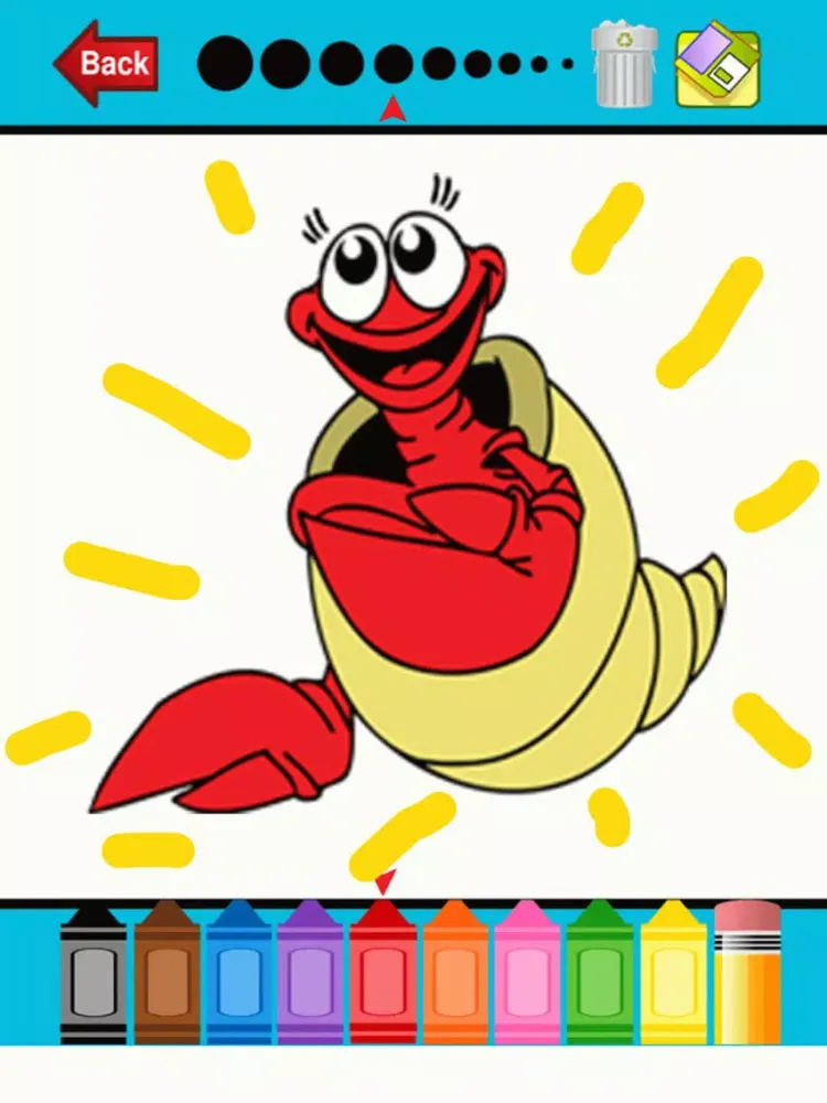 Sea Animals Coloring Book - Underwater Drawing Pages and Painting Learning skill Games For Kid & Toddler iPad  Screenshots