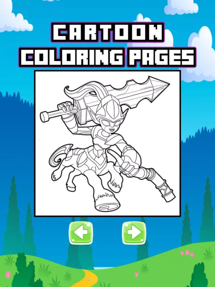 Cartoon Characters Coloring Page for Toddler & Kid iPad  Screenshots