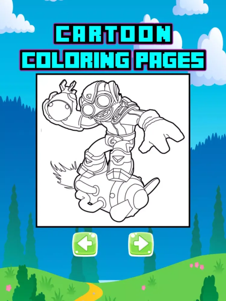 Cartoon Characters Coloring Page for Toddler & Kid iPad  Screenshots