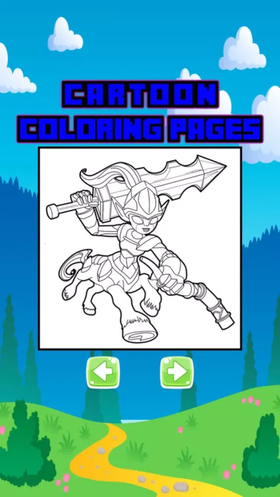 Cartoon Characters Coloring Page for Toddler & Kid Screenshots