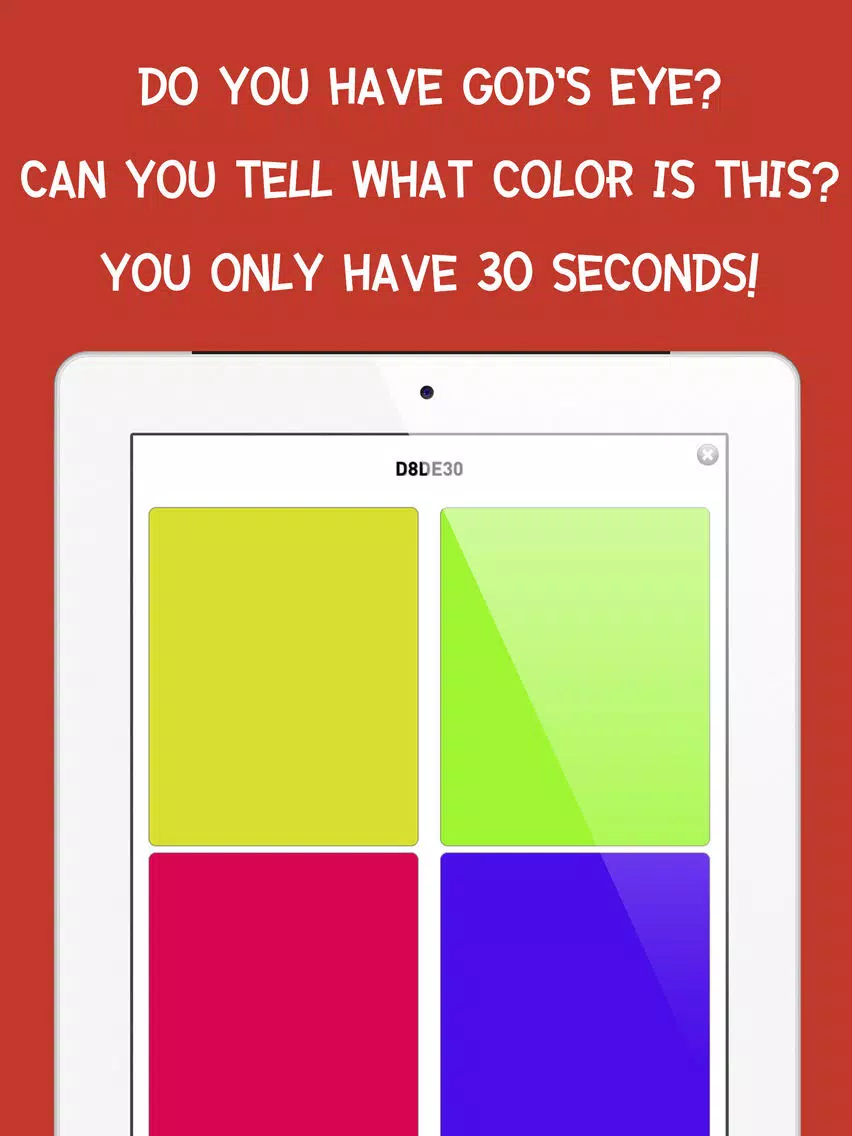 30s Guess Color : Free Quiz Fun Game For Hex Color Code iPad Screenshots