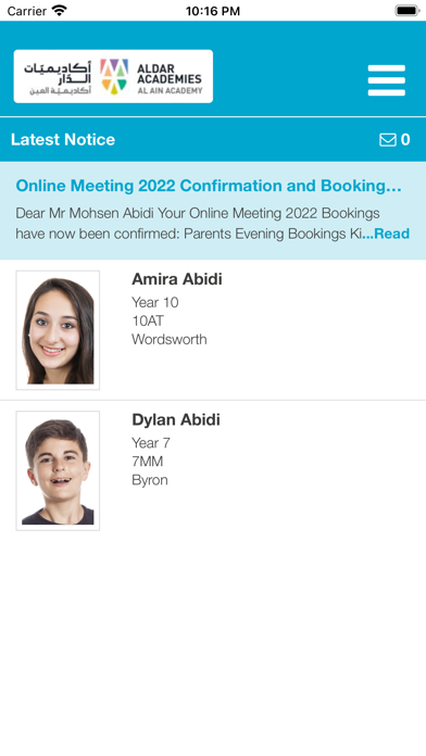 Al Ain Academy Engage App Screenshots