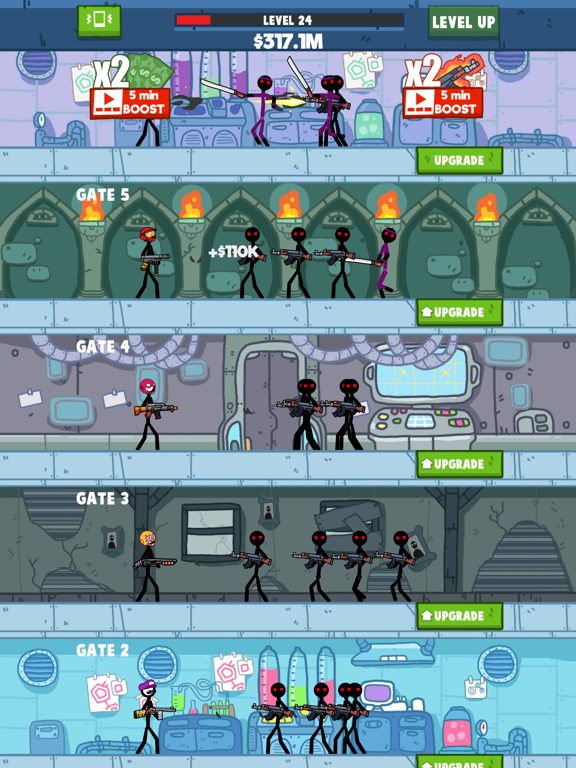 ภาพหน้าจอของ Idle Stickman iPad 