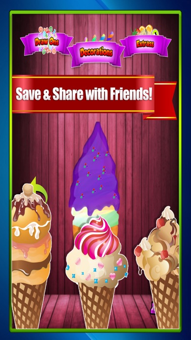 Frozen Goodies Fun Ice Cream Cone and Smoothie Maker Games for Kids Screenshots