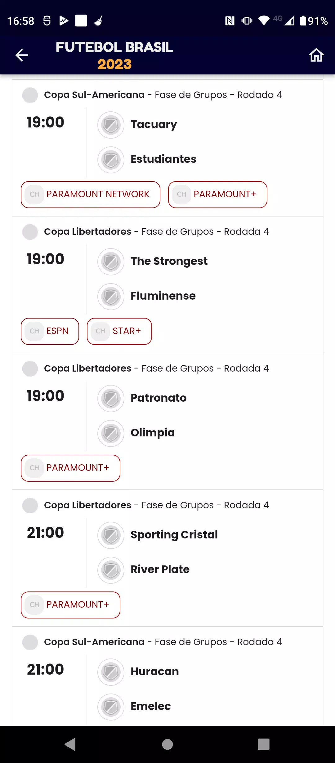 Brasileirão Série D PRO Info7 Screenshots
