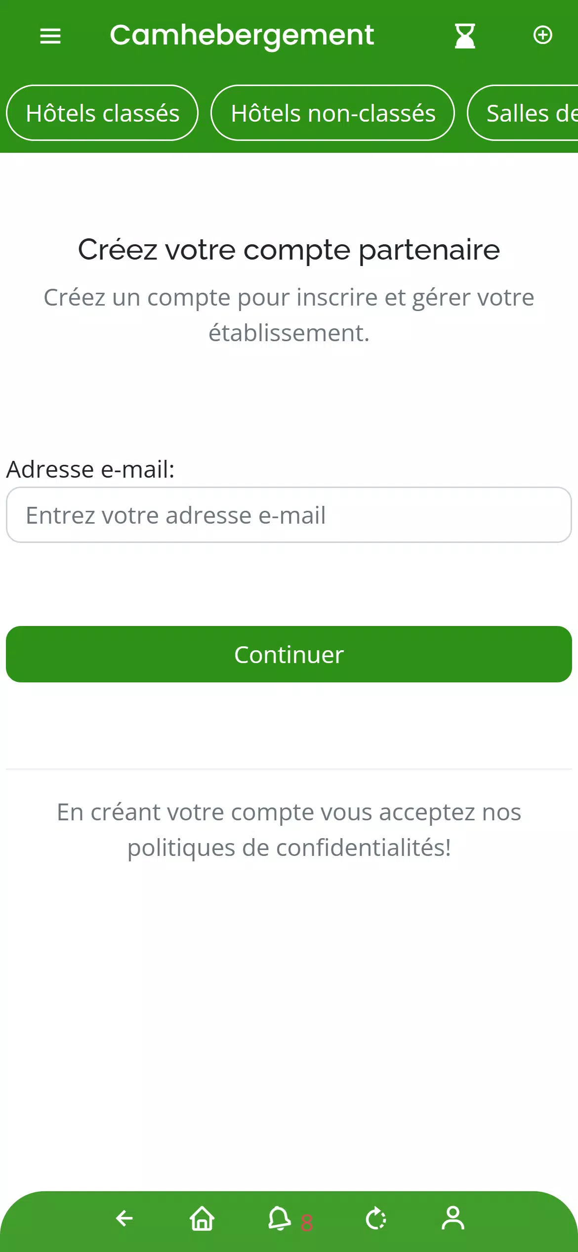 Camhebergement Screenshots