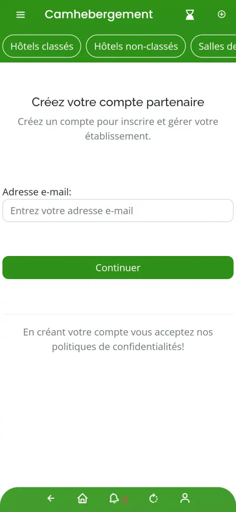 Camhebergement Screenshots