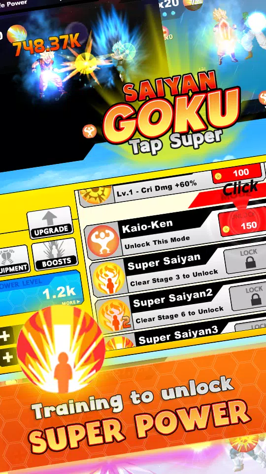 Saiyan Goku Tap Super Z Screenshots