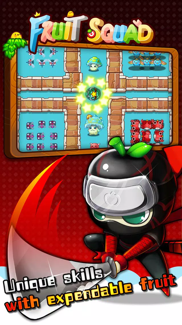 ภาพหน้าจอของ Fruit Squad - The Cutest Tower Defense Game