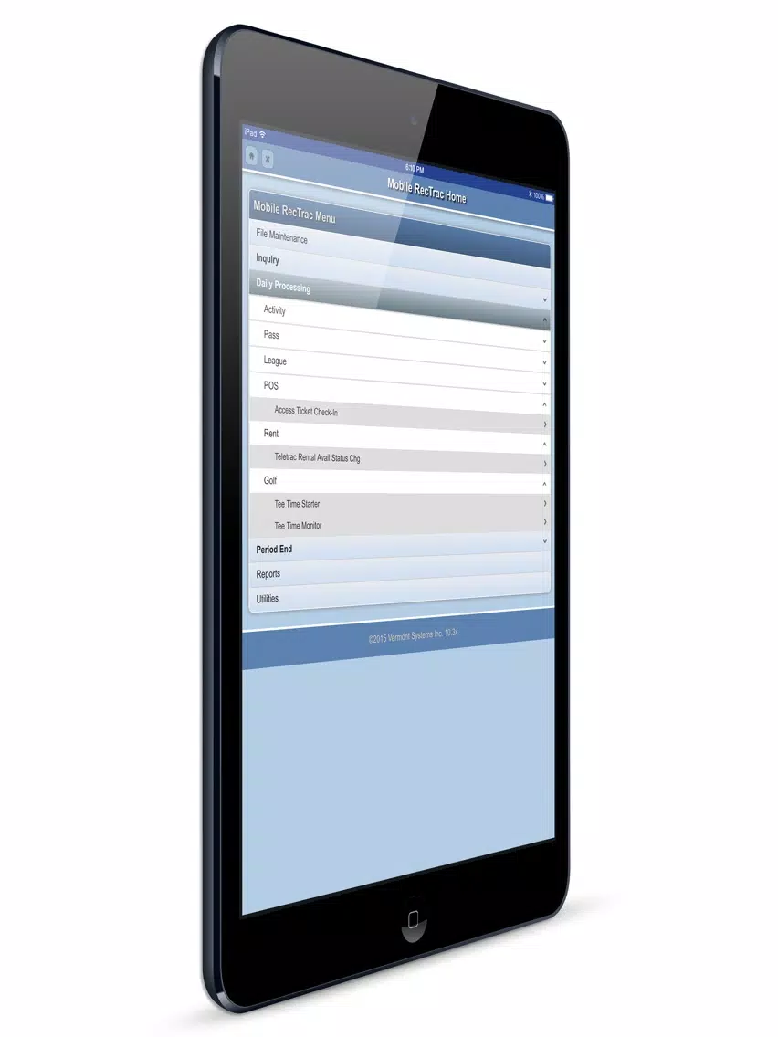 Vermont Systems 2018 iPad Screenshots