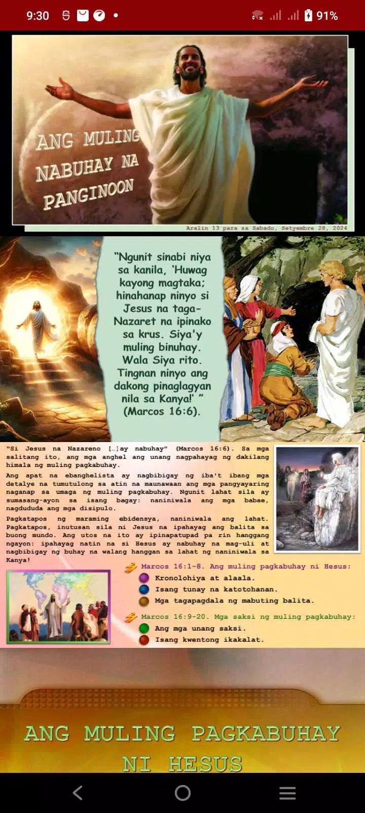 Tagalog: Sabbath School Lesson Screenshots