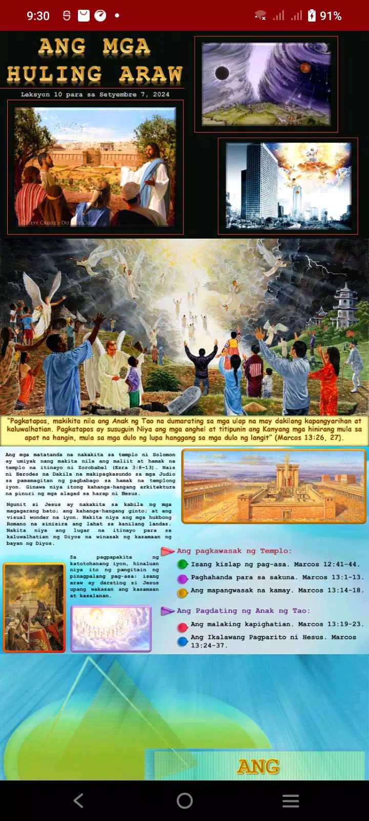 Tagalog: Sabbath School Lesson Screenshots