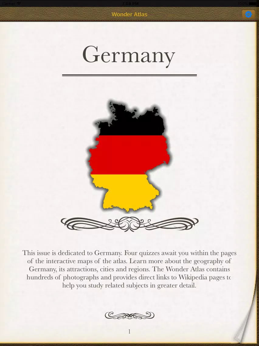Germany. The Wonder Atlas Pro. iPad Screenshots