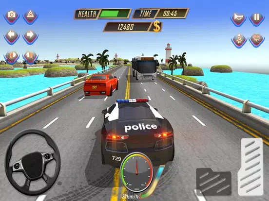 Capturas de tela do Police Car Driver Chase Real Life Robbers Vehicle iPad 