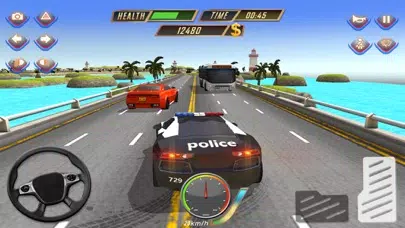 Capturas de tela do Police Car Driver Chase Real Life Robbers Vehicle