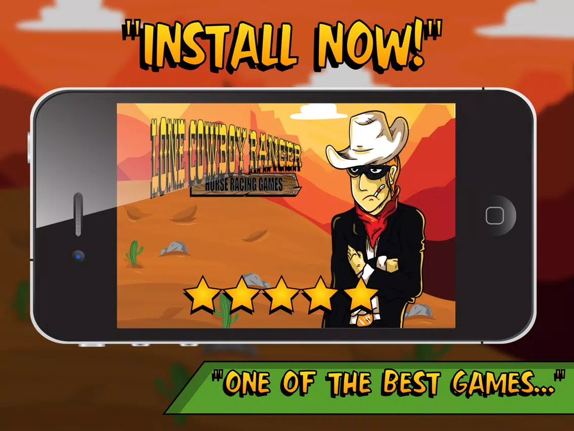 Lone Cowboy Ranger Horse Racing Games Free iPad  سکرین شاٹس