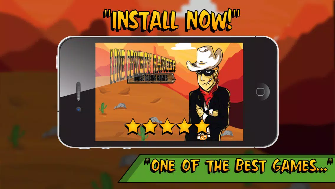 Lone Cowboy Ranger Horse Racing Games Free سکرین شاٹس