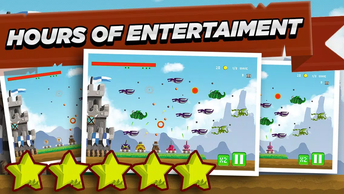 Capturas de pantalla de Spellsword Dragon Clash Defense – Medieval Castle Shooting Action Game for Kids FREE