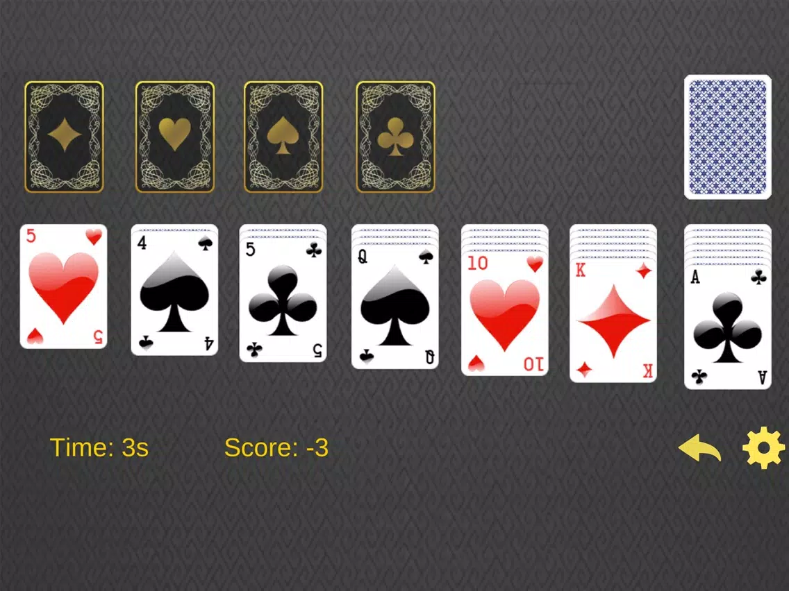 Solitaire Euchre card game - The retro classic style with 52 cards iPad Screenshots