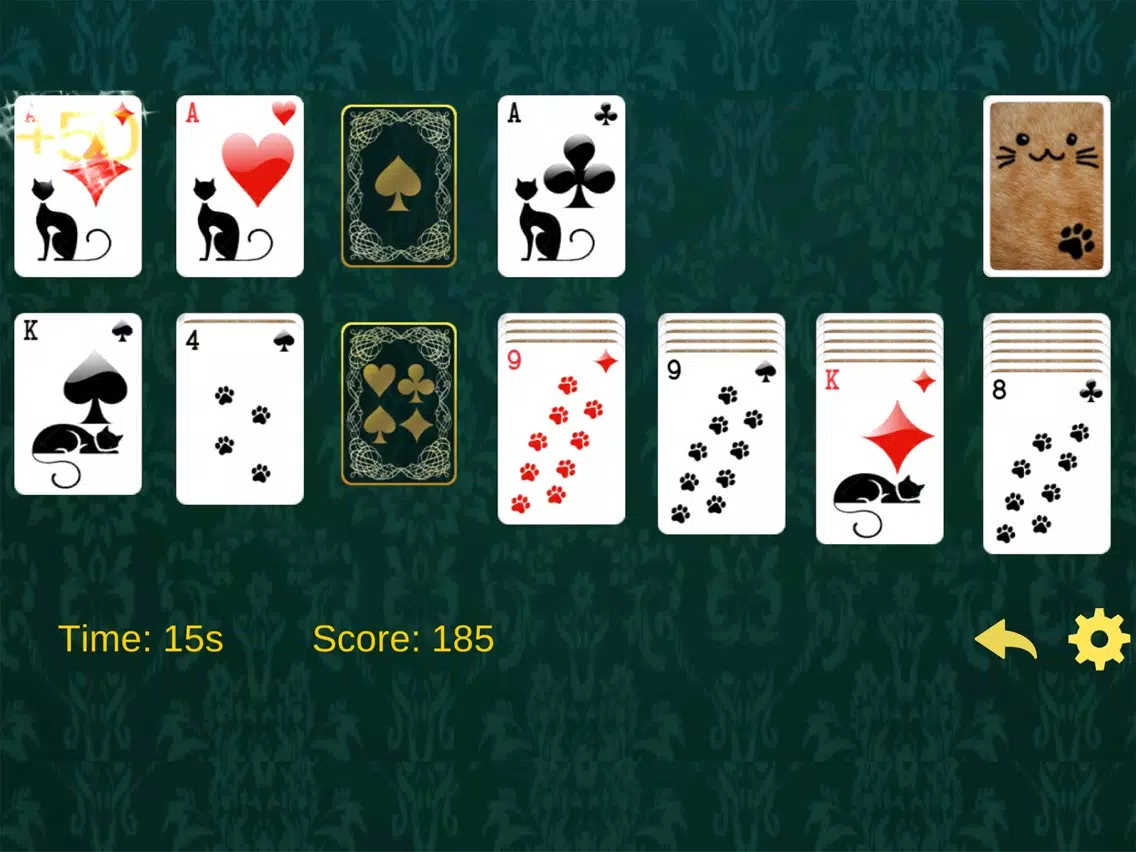 Solitaire Euchre card game - The retro classic style with 52 cards iPad Screenshots