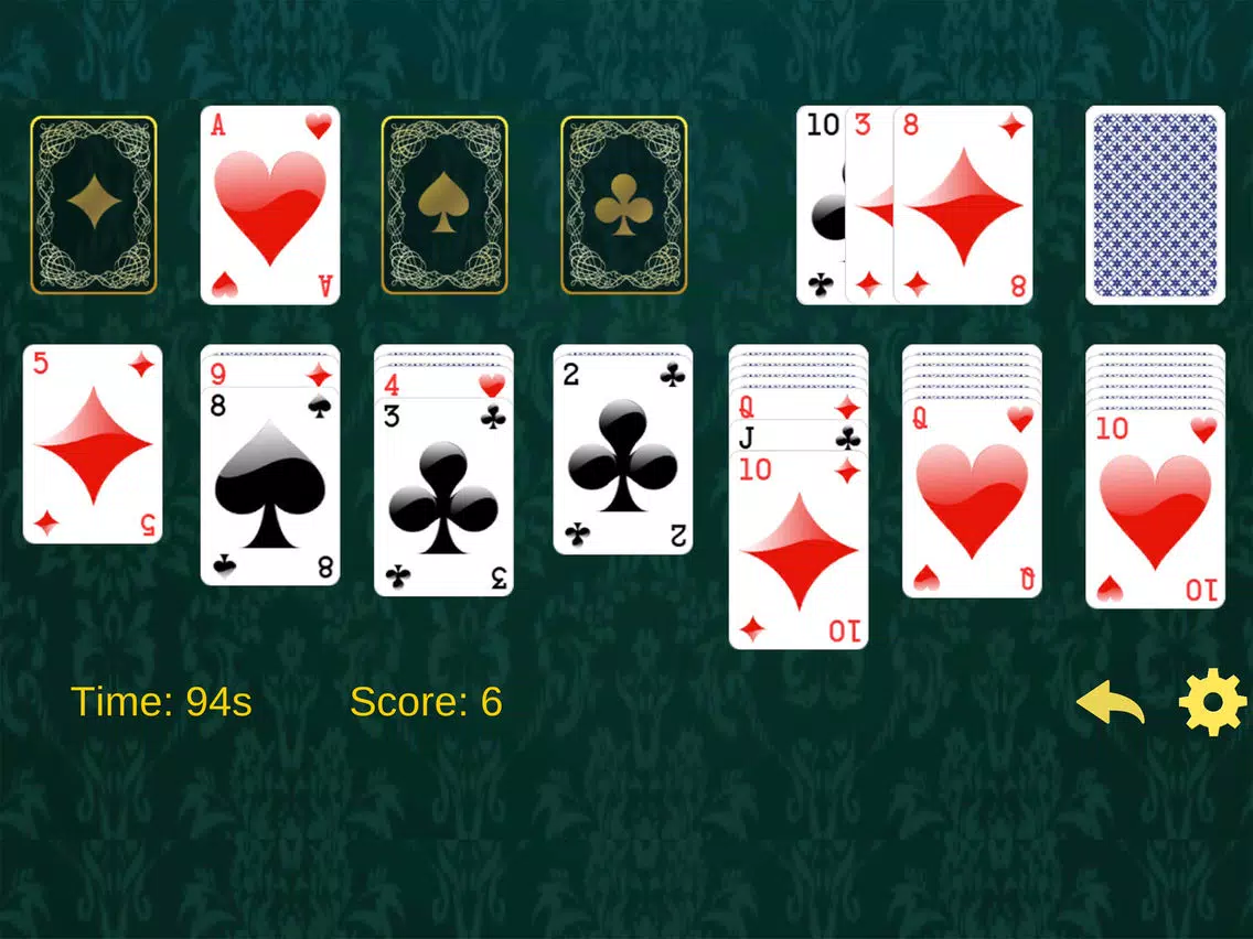 Solitaire Euchre card game - The retro classic style with 52 cards iPad Screenshots