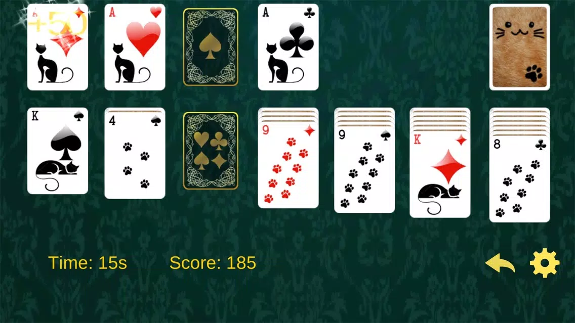 Solitaire Euchre card game - The retro classic style with 52 cards Screenshots