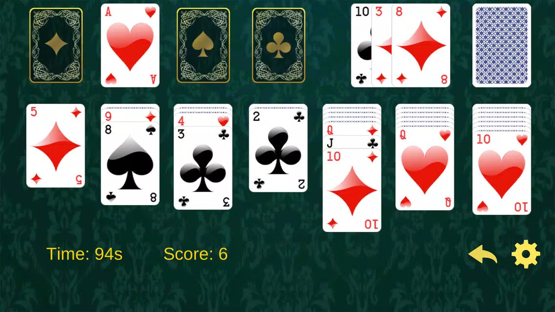 Solitaire Euchre card game - The retro classic style with 52 cards Screenshots