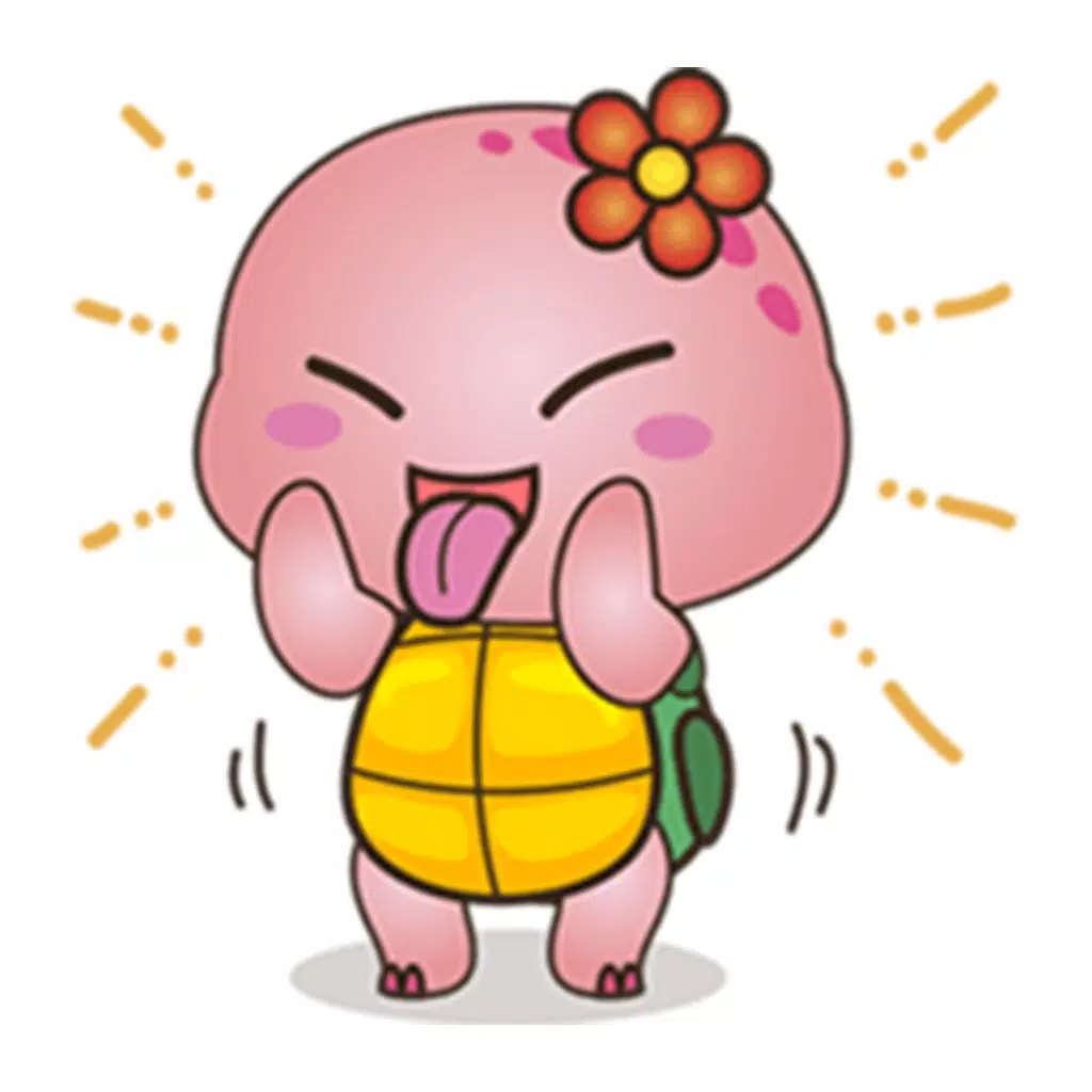 Pika Pink Turtle Sticker Pika Pink Turtle Sticker