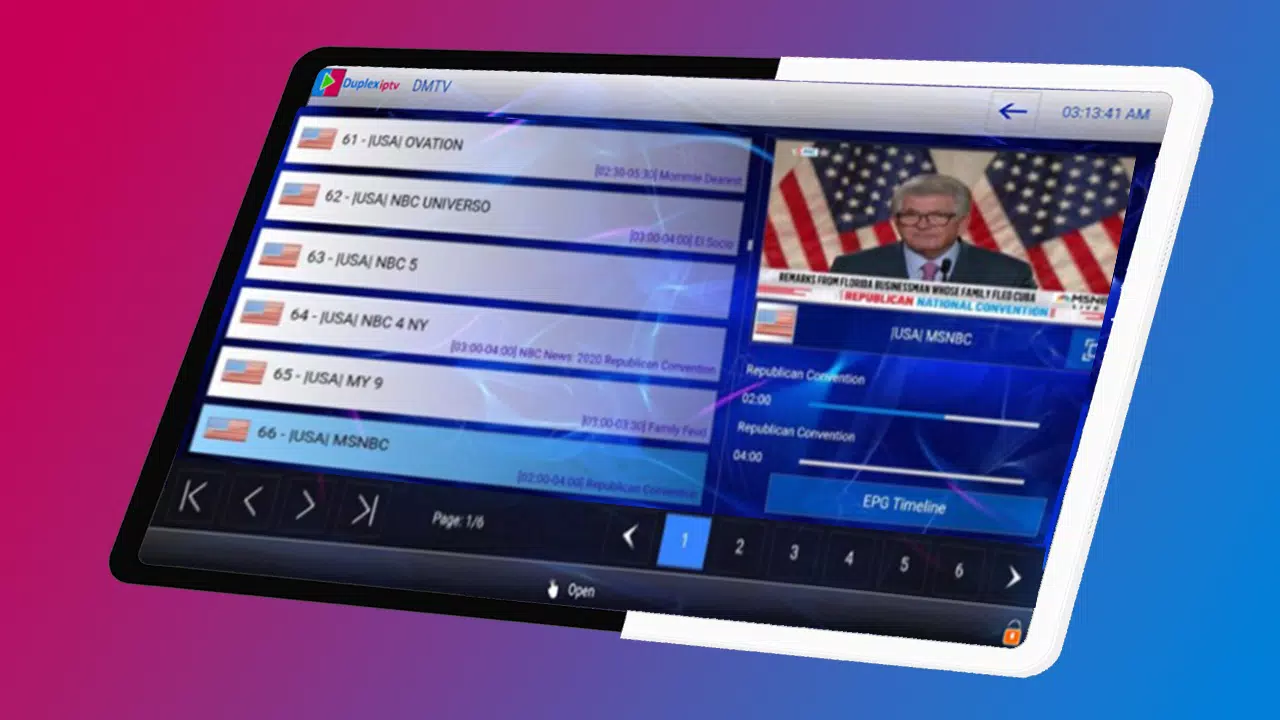Duplex IPTV 4k player TV guide Screenshots