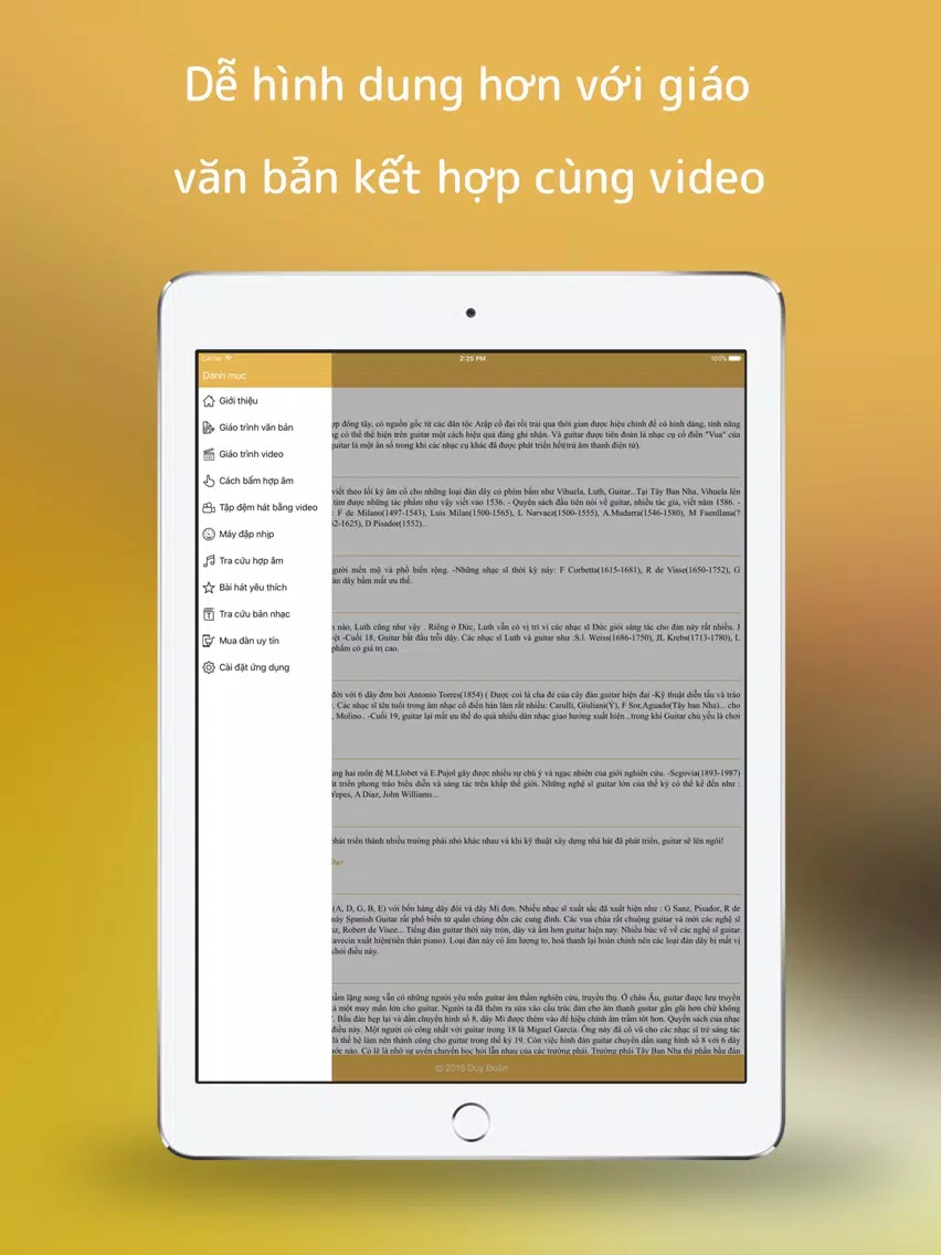 Hoc dan Guitar - Học đàn PRO iPad 应用截图