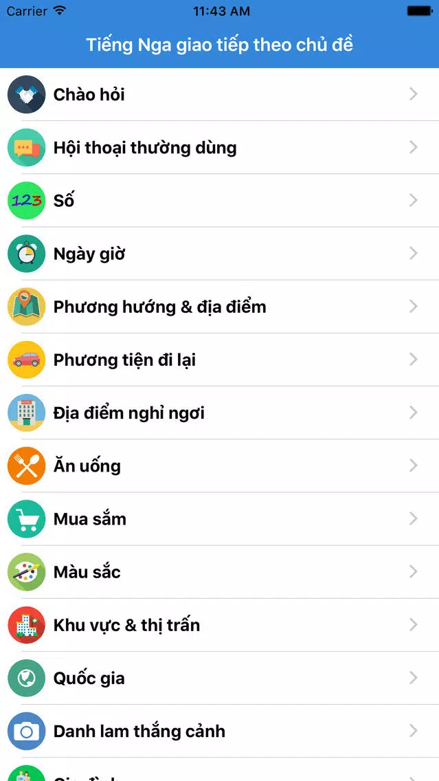 Tiếng nga giao tiếp - chủ đề Screenshots