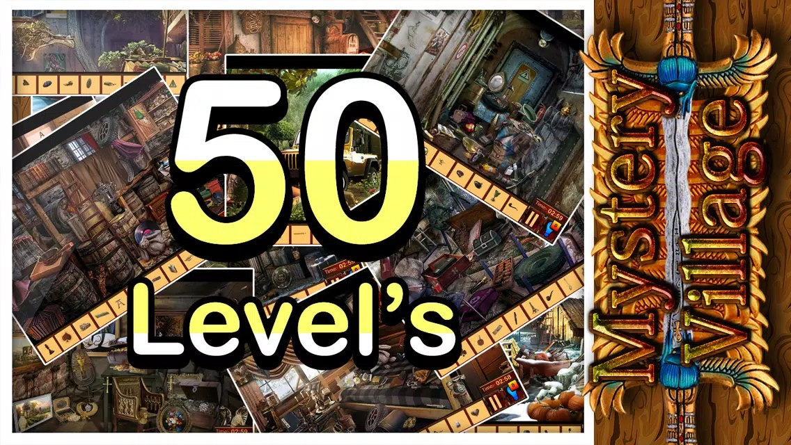 Mystery Village : City,Dark Night,Room,Jungle,Animal,Beach and Garden Hidden Objects Game Ekran Görüntüleri