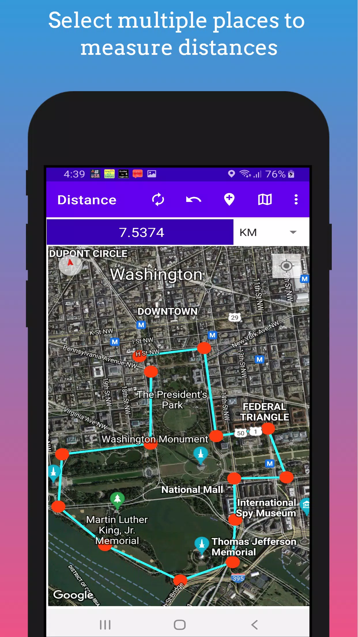 GPS Distance Measurement应用截图