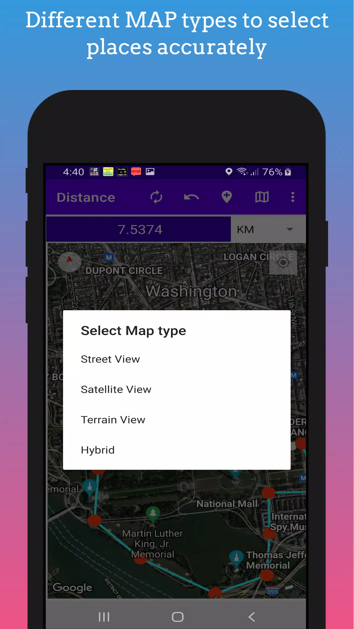 GPS Distance Measurement应用截图