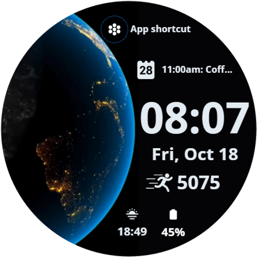 Animated Earth Watch Face