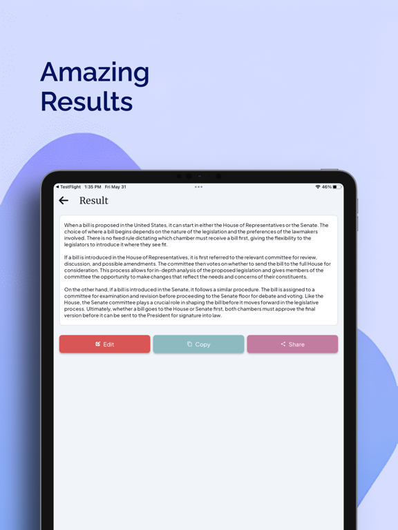 AI Paragraph Writer iPad Screenshots