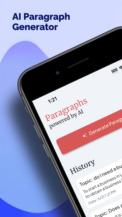 AI Paragraph Writer Screenshots