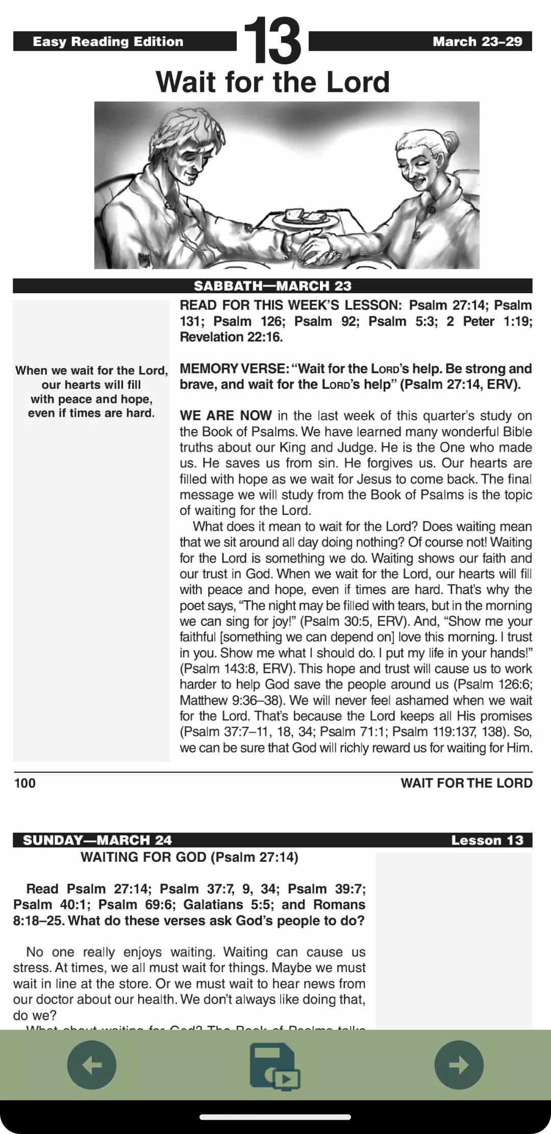 Easy Reading Sabbath School Screenshots