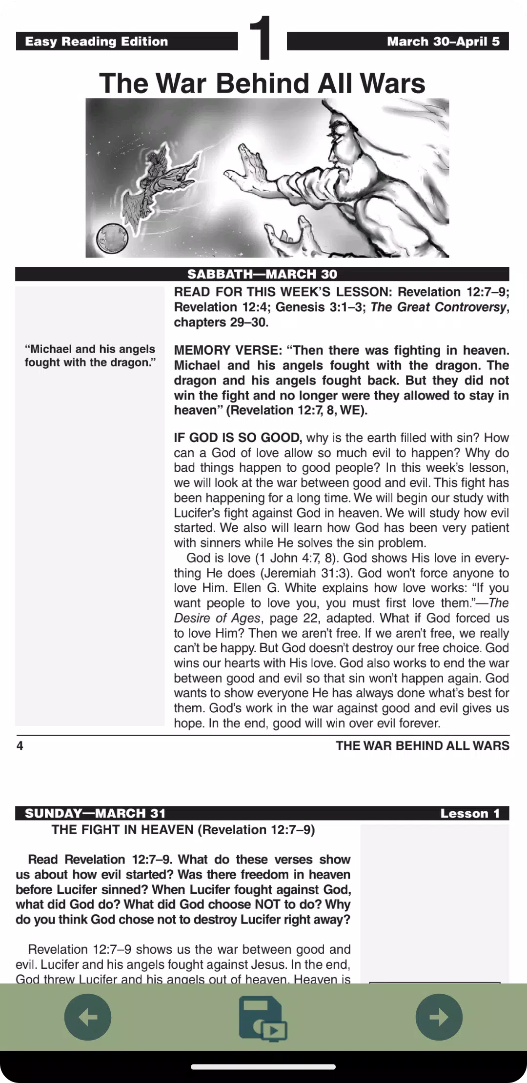 Easy Reading Sabbath School Screenshots