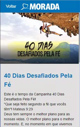Captures d'écran de 40 Dias Desafiados Pela Fe