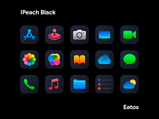 iPeach Black - Icon Pack Screenshots