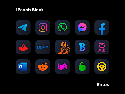 iPeach Black - Icon Pack Screenshots