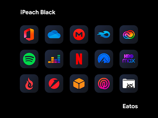 iPeach Black - Icon Pack Screenshots