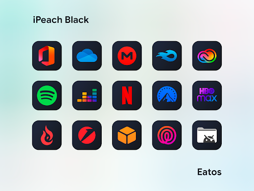 iPeach Black - Icon Pack Screenshots