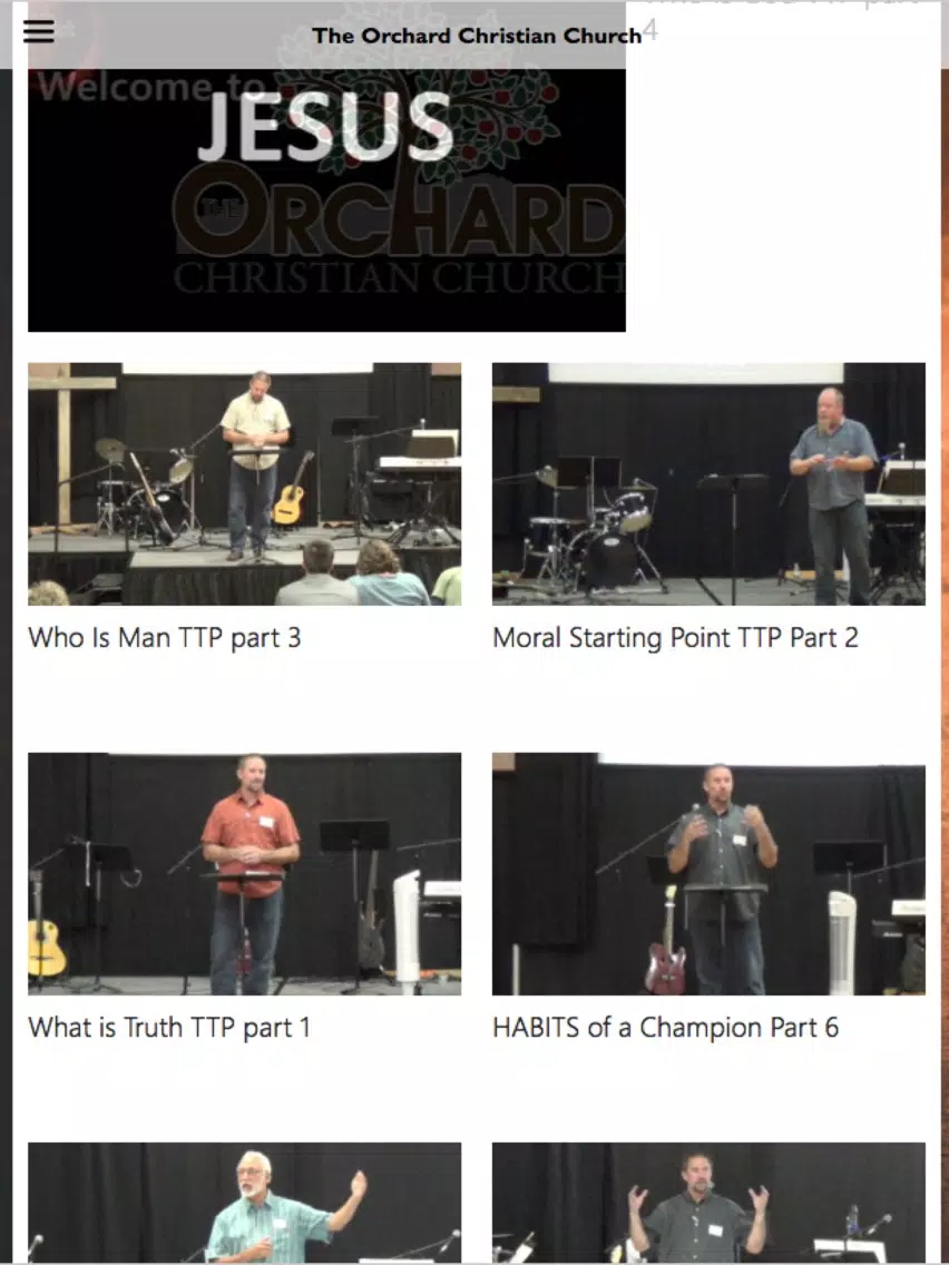 The Orchard Christian Church iPad Screenshots