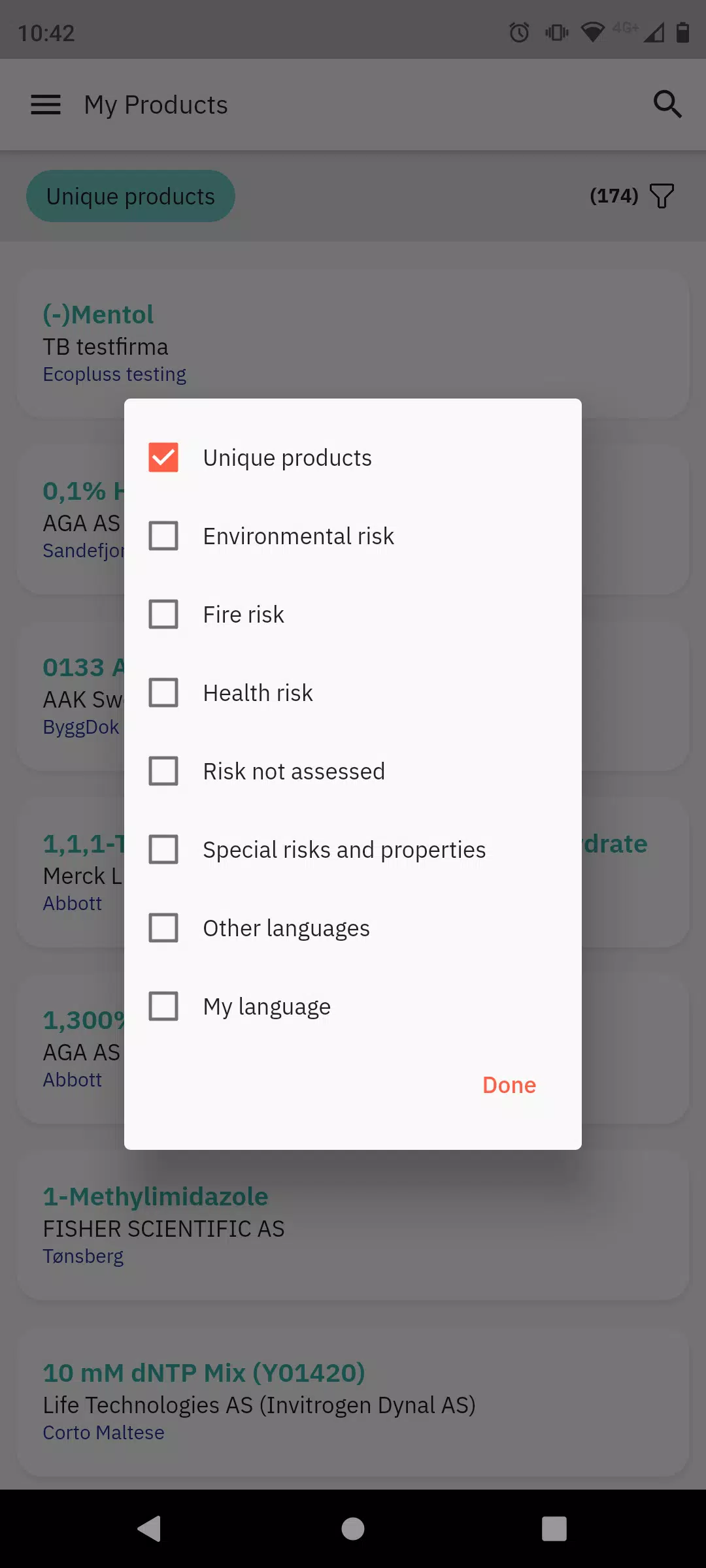 Old Chemical Manager Screenshots